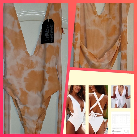 Tye dye 1 piece bathing suits - Picture 2 of 2